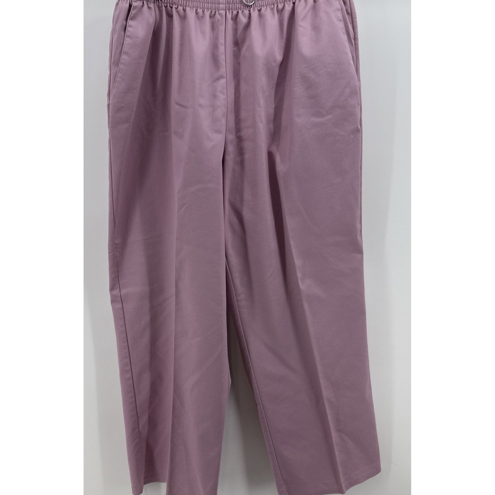 Alfred Dunner Pink Elastic Waist  Slash Pockets Pull On Pants‎ 18